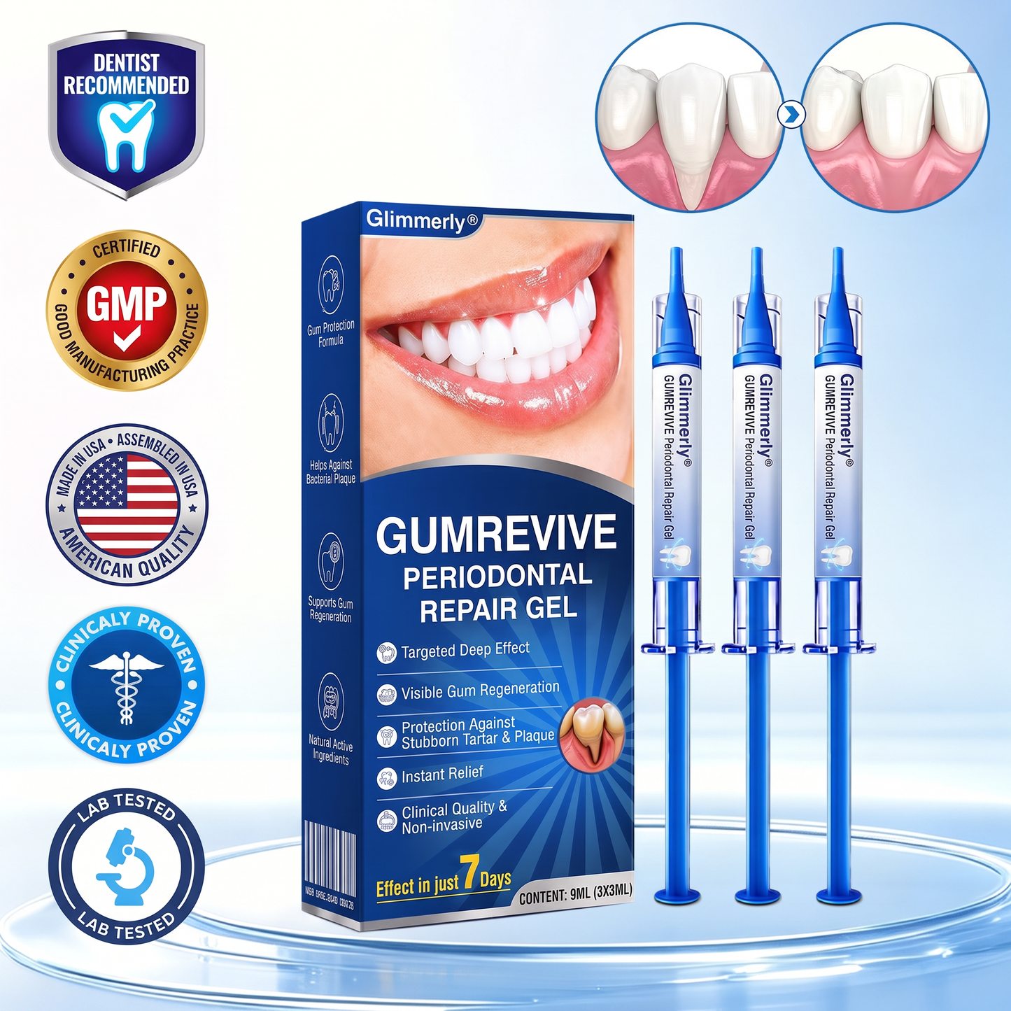 Glimmerly® 🦷GumRevive periodontal repair gel🌳